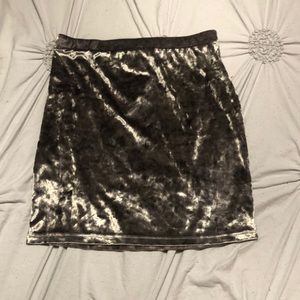 green velvet skirt